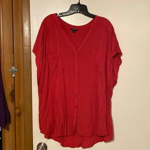 Button down short sleeve blouse